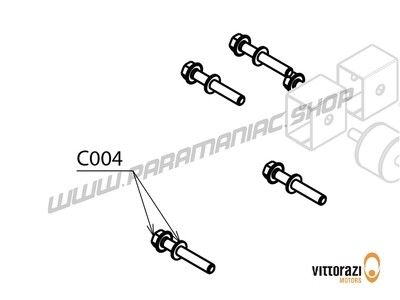 C004 - Schraube 8 x 55 mm Tef DIN 6921 mit Unterlegscheibe 8 x 16 DIN 125A (5er-Satz) - Cosmos300