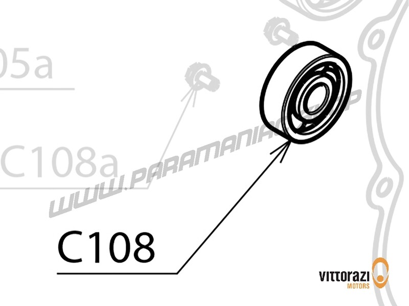  Vittorazi Cosmos 300 - C108 - Lager 12/37/12 - C3 mit Bolzen 
