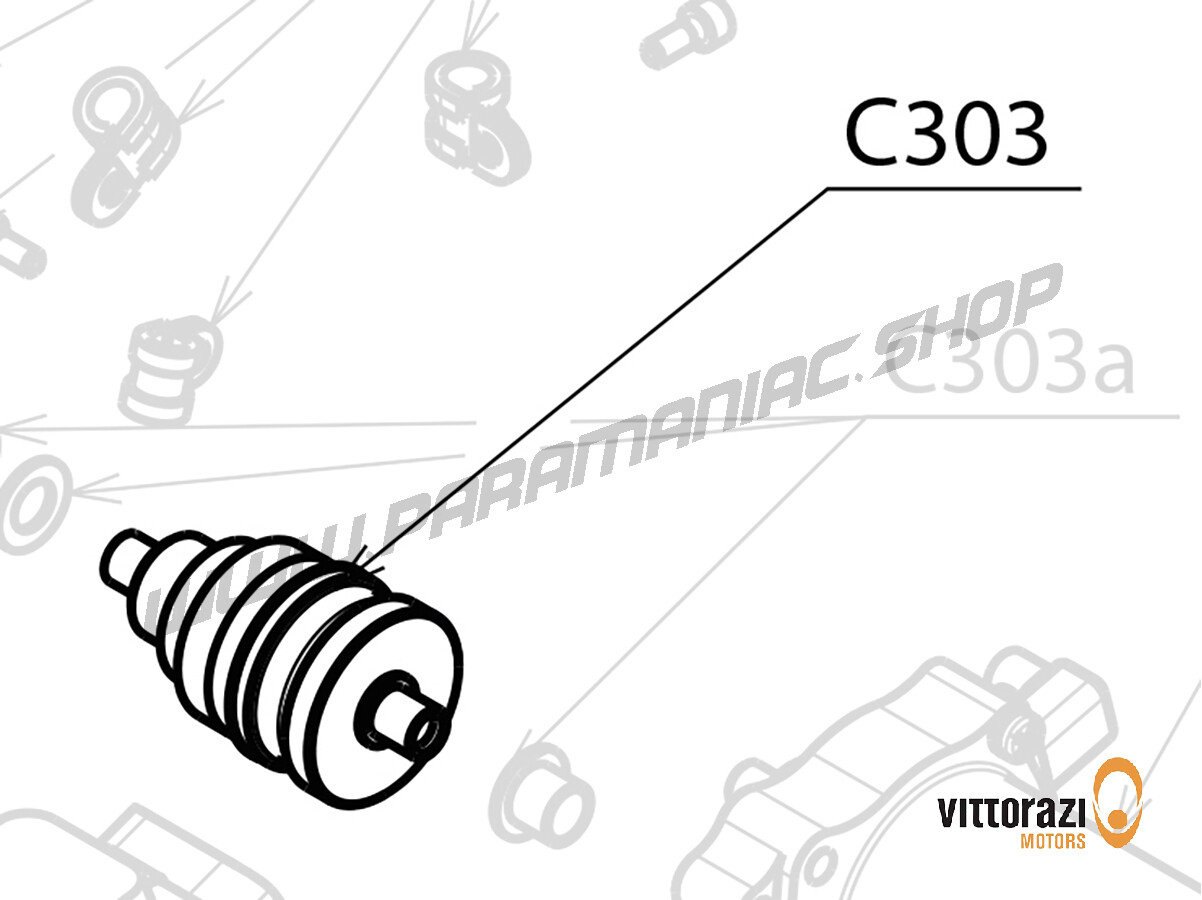 C303 - Bendix für Elektrostarter mit Kunststoffbuchse - Cosmos300