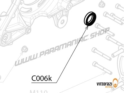 C006k - Wellendichtring aus Viton 30/42/7 mm, Wellendichtring aus Viton 22/32/7 mm und Wellendichtring aus Viton 8/16/10 mm (C001e) - Cosmos300