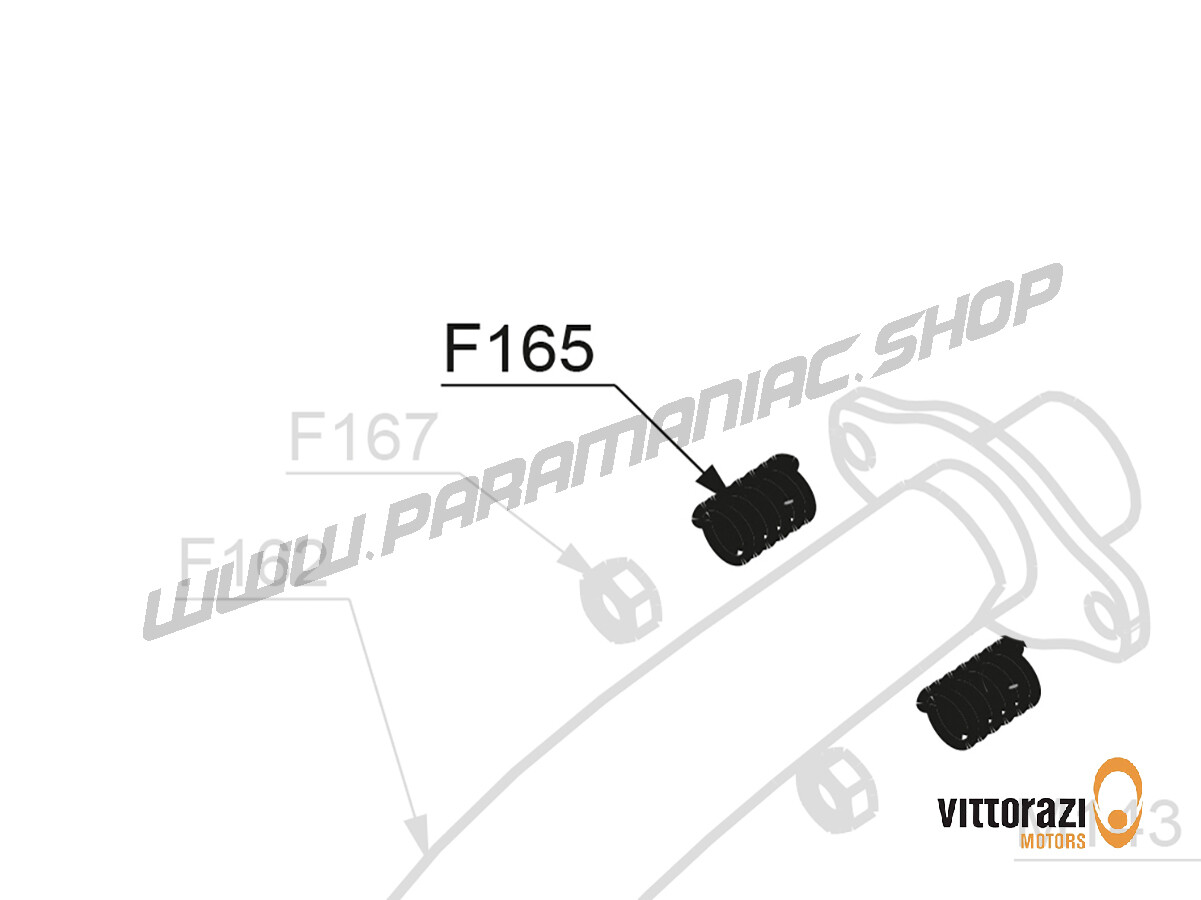 F165 - Auspufffeder (2er-Satz) - Fly100 Evo2