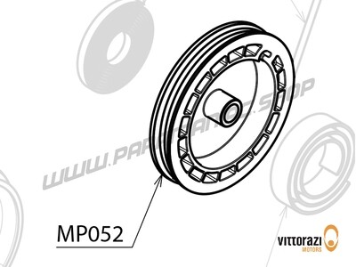 MP052 - Kunststoff-Riemenscheibe mit montierter Easy-Start-Feder und Seil - Cosmos300