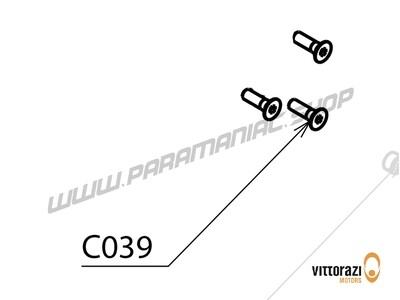 C039 - Schraube 6 x 20 mm Tsei DIN 7991 (Satz von 10) - Cosmos300