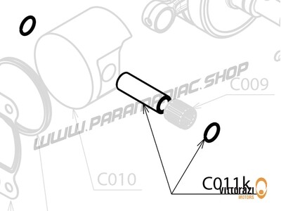 C011k - Kolbenbolzen Ø 18 mm und Stiftsicherungsring (2er Set) - Cosmos300