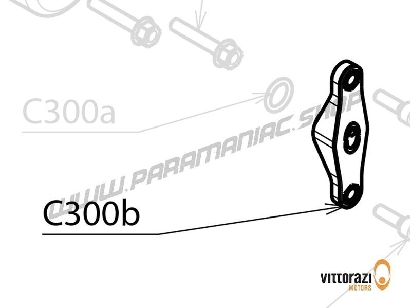  Vittorazi Cosmos 300 - C300b - Trägerplatte aus Kunststoff für Elektrostarter mit O-Ring und Bolzen 