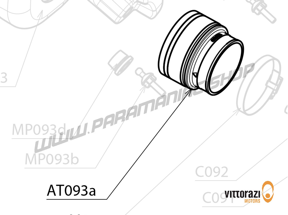  Vittorazi Cosmos 300 - AT093a - Airbox-Gummikrümmer mit eingearbeitetem Schwamm 