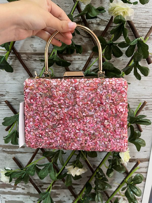 Bolso pedrería asa