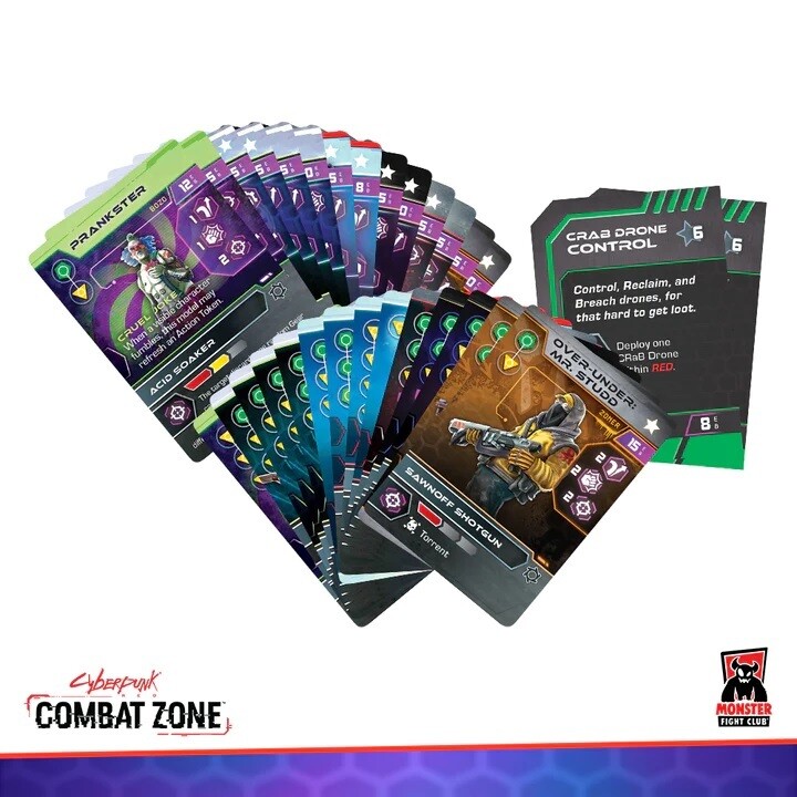 CYBERPUNK RED:  RPG CHARACTER CARD PACK FOR COMBAT ZONE