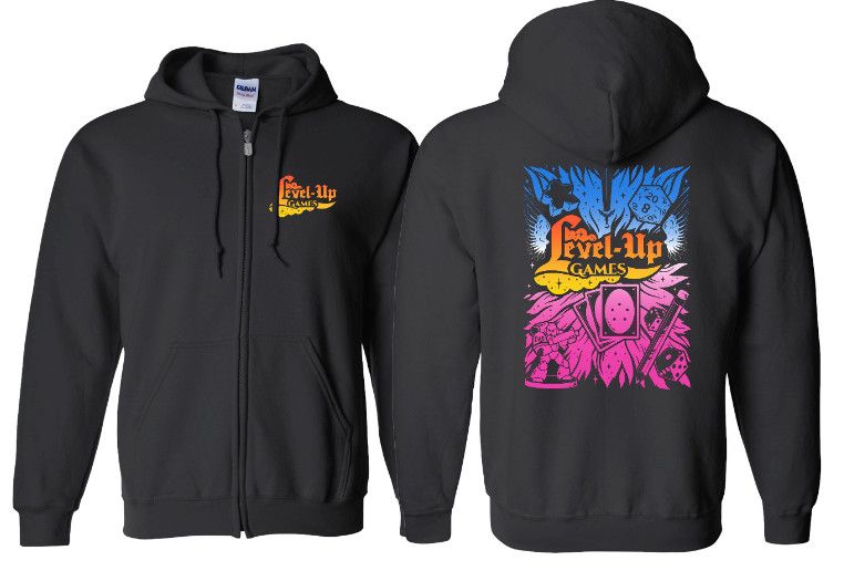 LEVEL UP GAMES - ZIPUP HOODIE - BLACK - 2023, Size: SMALL