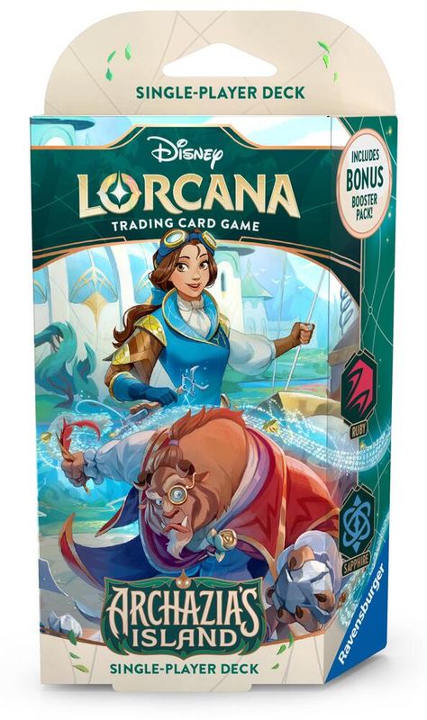 DISNEY LORCANA ARCHAZIAS ISLAND STARTER DECK - RUBY AND SAPPHIRE