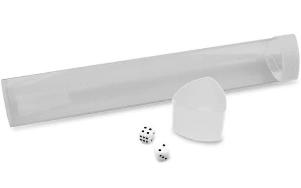 BCW PLAYMAT TUBE WITH DICE CAP - WHITE