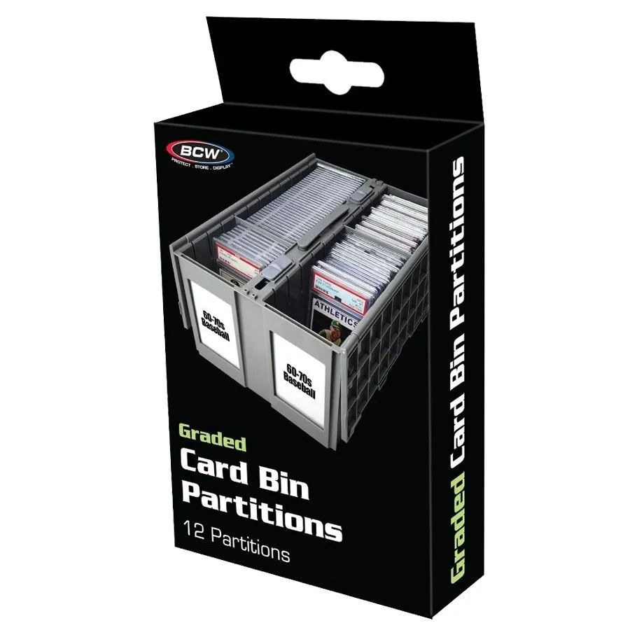 BCW: GRADED CARD BIN PARTITIONS - GRAY
