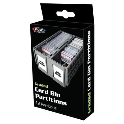 BCW: GRADED CARD BIN PARTITIONS - GRAY