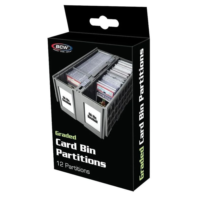 BCW: GRADED CARD BIN PARTITIONS - GRAY BCW: GRADED CARD BIN PARTITIONS - GRAY