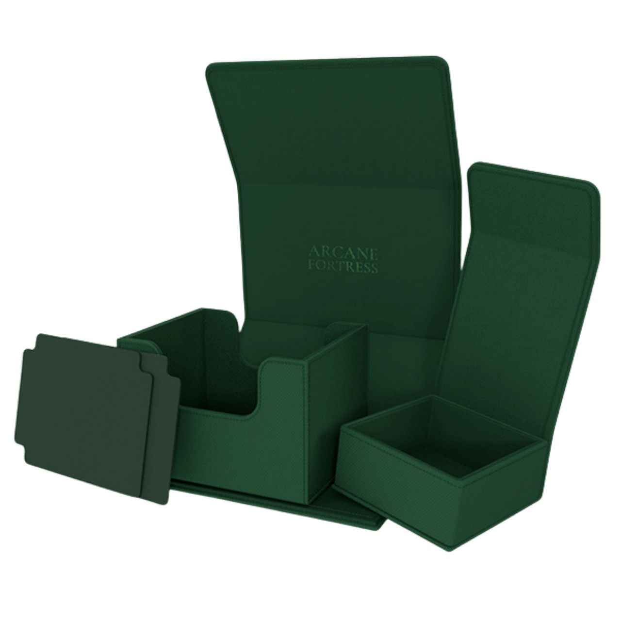 ARCANE FORTRESS: SOLID COLOR: RADIANT 100+ GREEN DELUXE DECK VAULT