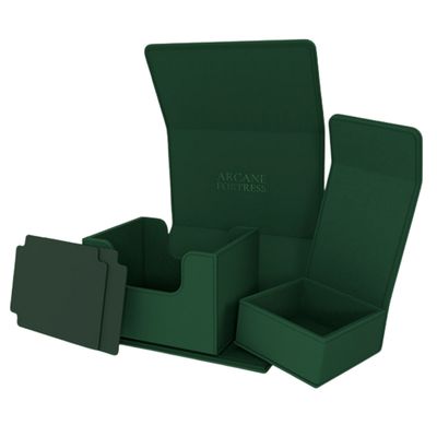 ARCANE FORTRESS: SOLID COLOR: RADIANT 100+ GREEN DELUXE DECK VAULT