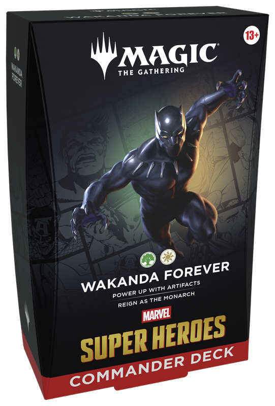 MAGIC THE GATHERING MARVEL SUPER HEROES COMMANDER DECK WAKANDA FOREVER MAGIC THE GATHERING MARVEL SUPER HEROES COMMANDER DECK WAKANDA FOREVER