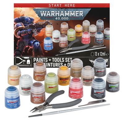 WARHAMMER 40K: PAINTS AND TOOLS SET WARHAMMER 40K: PAINTS AND TOOLS SET