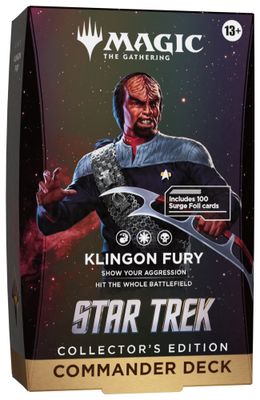 MAGIC THE GATHERING STAR TREK COMMANDER DECK KLINGON FURY COLLECTOR EDITION
