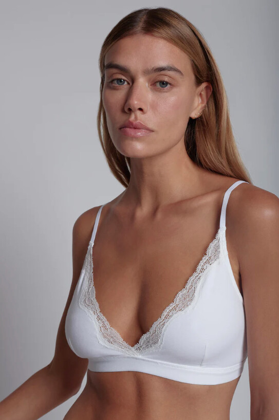 SKIN - Gabi Lace Bralette, Colour: WHITE, Size: XS