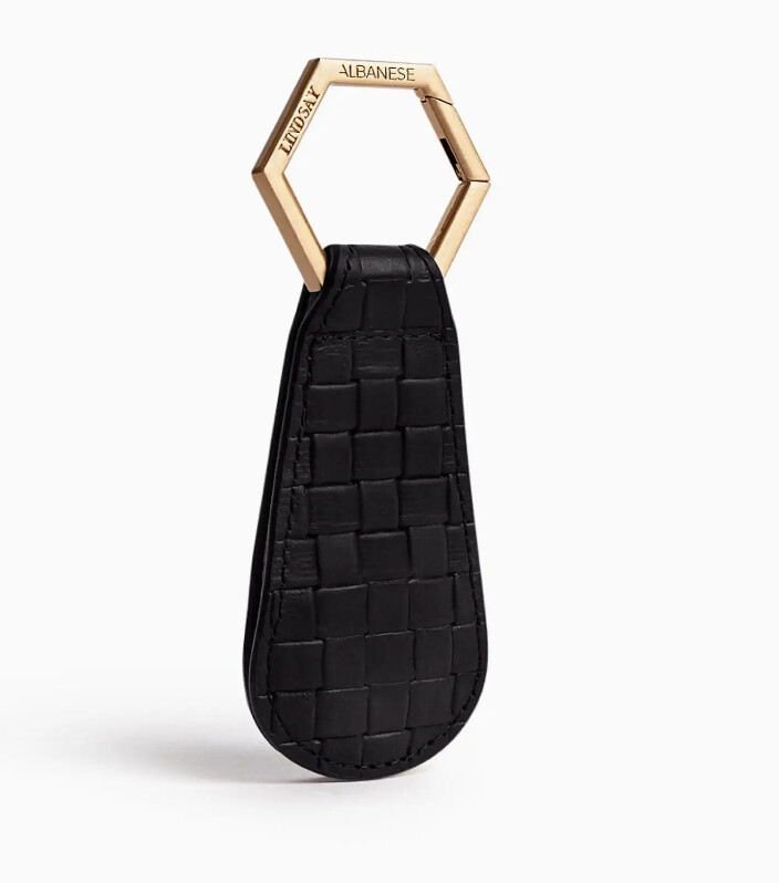 LINDSAY ALBANESE - The Drop Toptote Hat Holder Black With gold Hardware