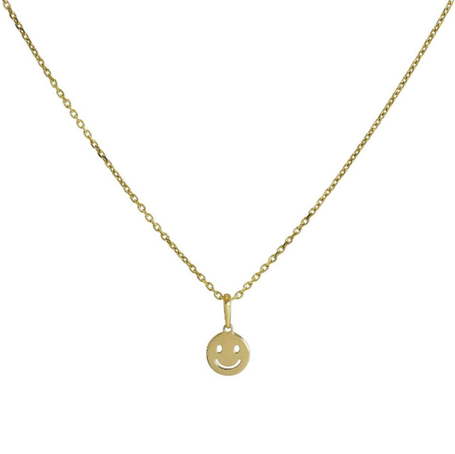 RED CARPET TRENDS - 14K SMILEY NECKLACE