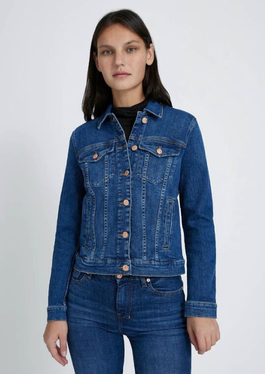 7 - Slim Illusion Modern Trucker Jacket In Highline