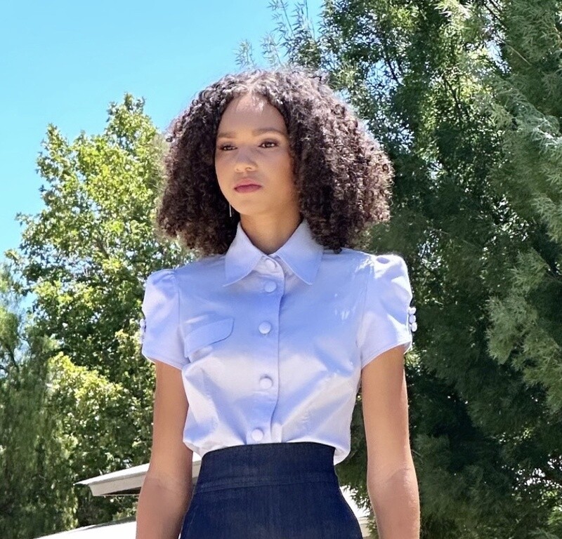 LOUIS VERDAD Cotton Poplin Shirt Sky