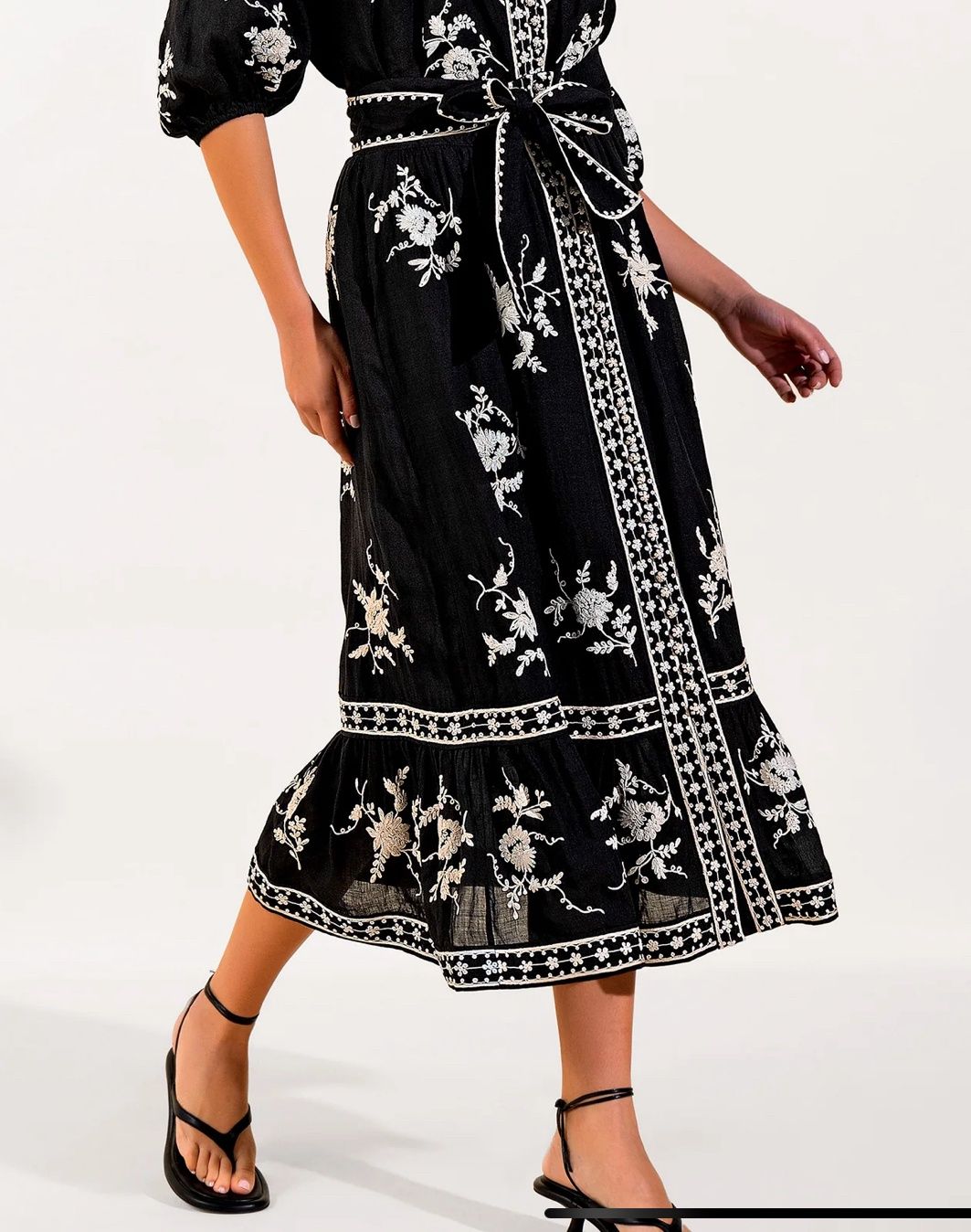 SCARLETT POPPIES Rue De Rivoli Skirt, Colour: Onyx Black, Size: XS