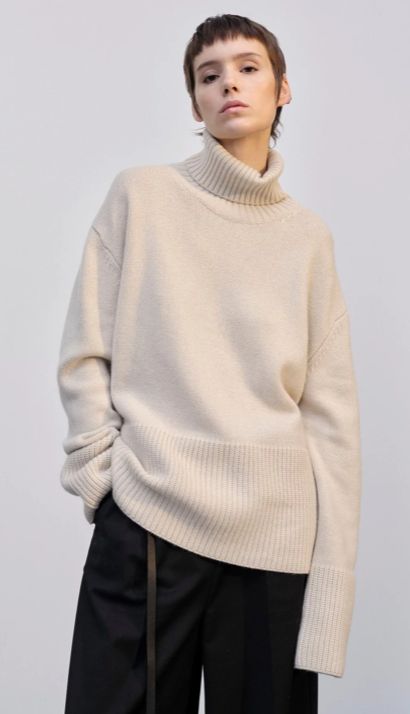 HERSKIND Juna Knit Turtleneck, Colour: Creme, Size: S