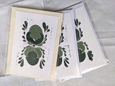 Block Print Cards | Folk Pattern Forest