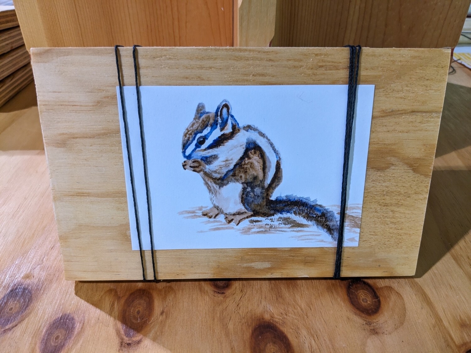 Mountain West Critters Watercolor Reproduction | Chipmunk