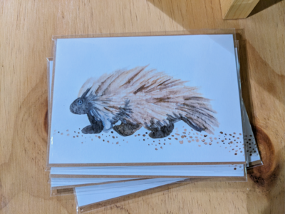 Mountain West Critters Notecard Single | Porcupine