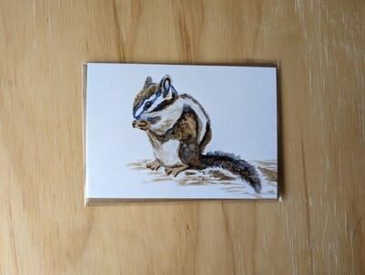 Mountain West Critters Notecards 5-Pack | Chipmunk