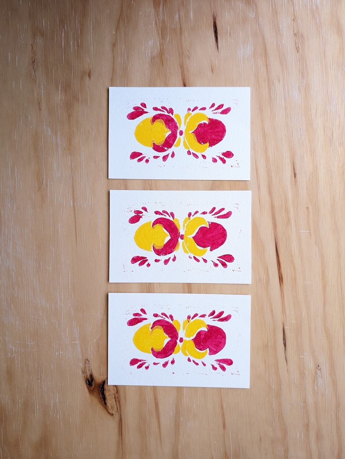 Block Print Cards | Folk Pattern Scandi Summer