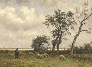 English Countryside Sheep | Vintage Art Print 16x20 or Smaller