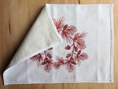 Individual Hemp-Cotton Table Mats | Plant-Based Dye Heat-Bonded &amp; Pre-Washed