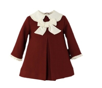 WINTER SALE Miranda AW23 - Baby Burgundy & Cream Dress