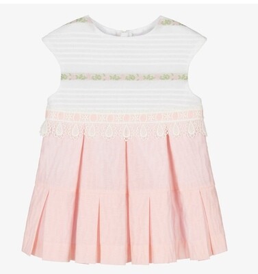 Miranda Baby Girls Pink & White Dress