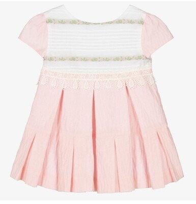 Miranda Girls Pink & White Cotton Dress