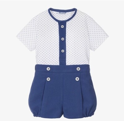 Miranda Baby Boys Blue & White Shorts Set