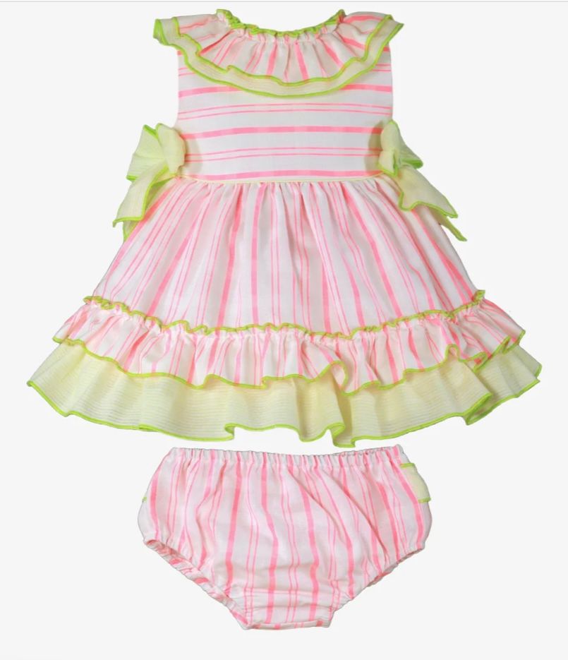Miranda Baby Girls Florescent Dress and Knickers
