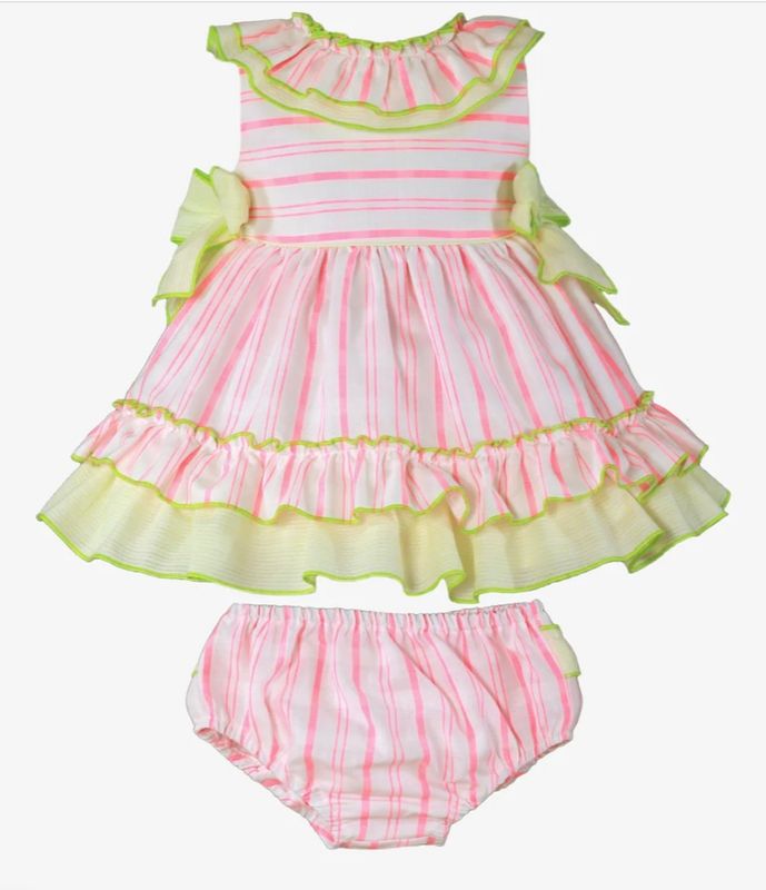 Miranda Baby Girls Florescent Dress and Knickers