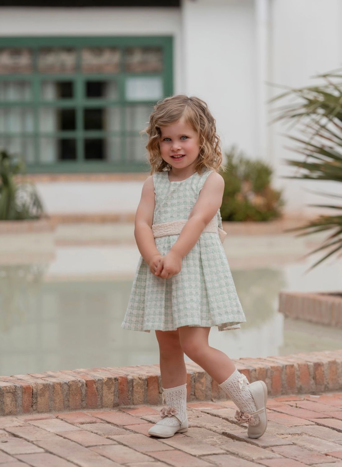 Miranda green fleck dress