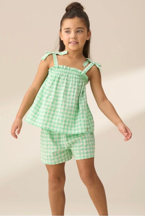 ANGEL & ROCKET Gingham  Shorts Set