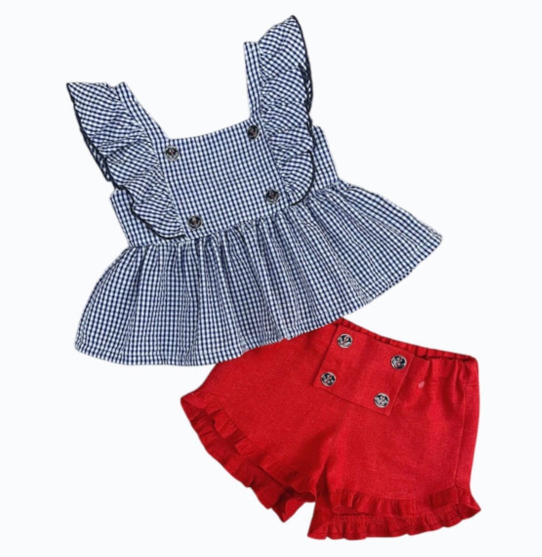 BASMARTI Girls Shorts Set