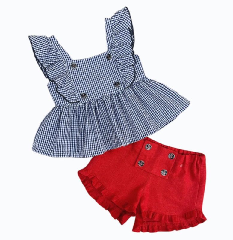 BASMARTI Girls Shorts Set