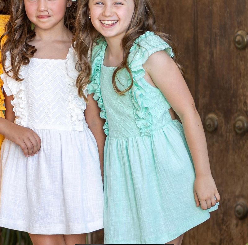 Babine Girls cross over back dress Babine Girls cross over back dress