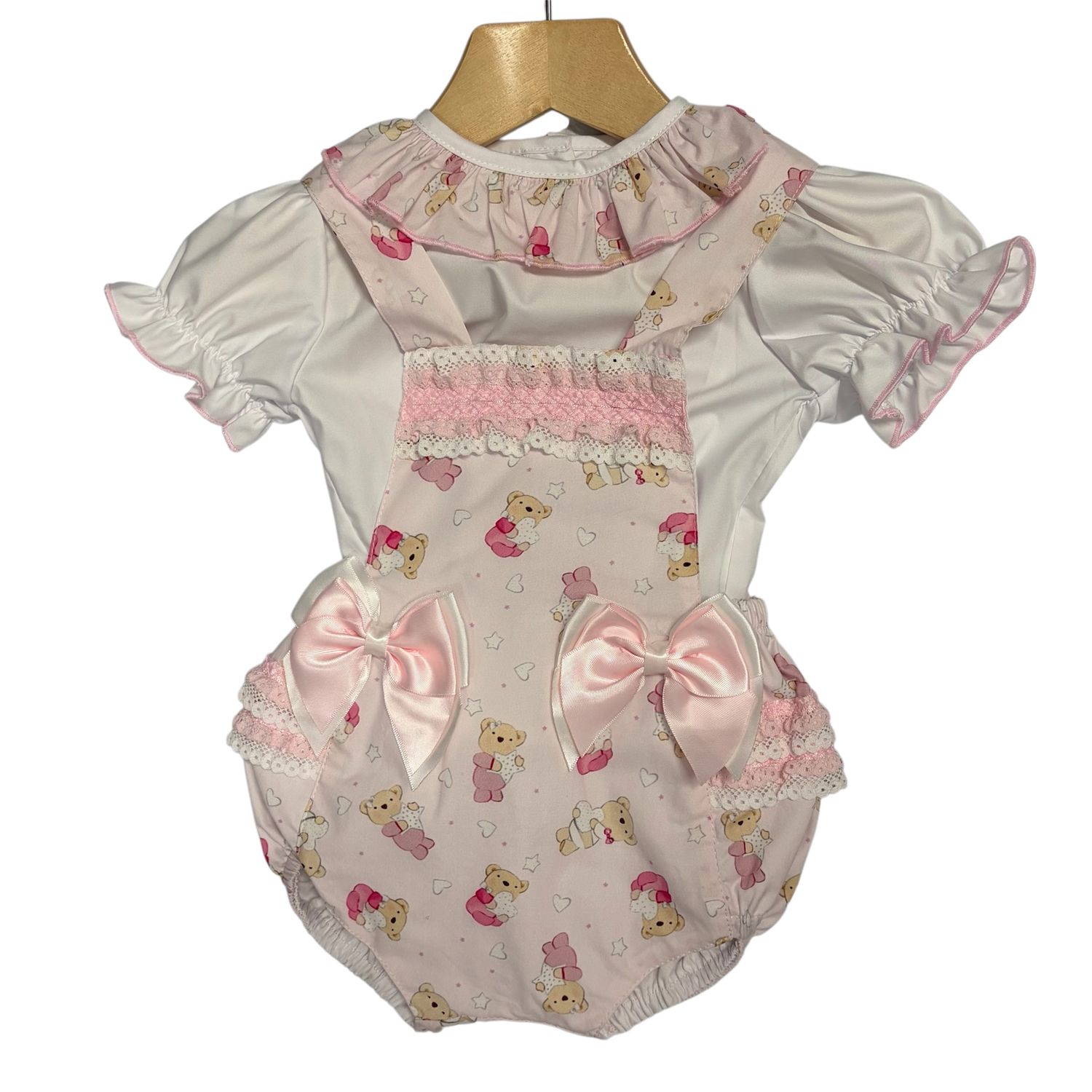 Baby Girls  Teddy Romper Set