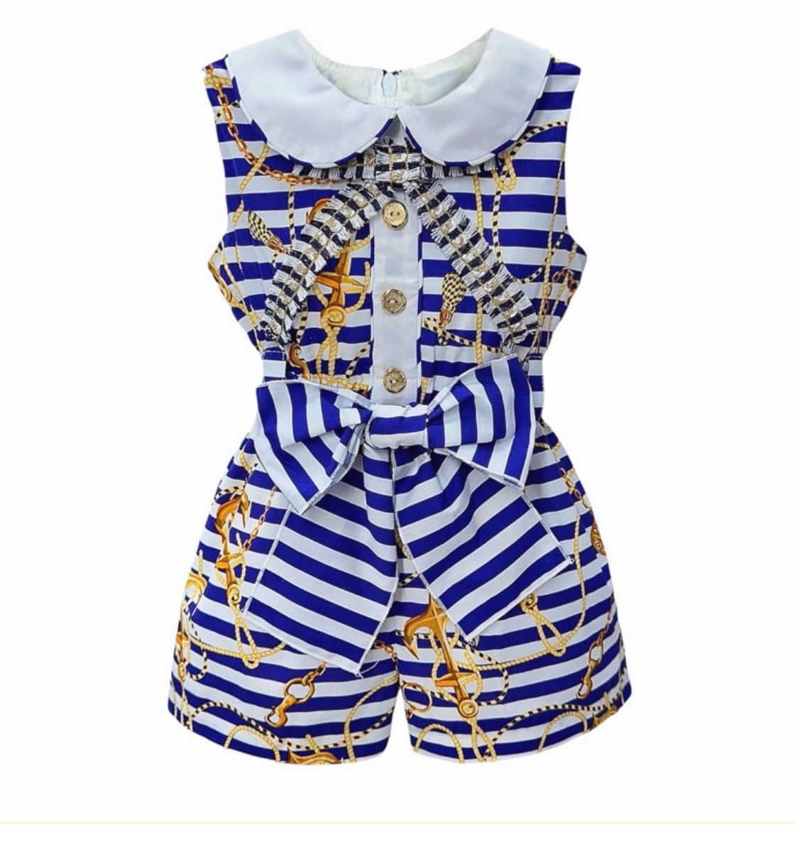 Rochy Nautical Stripe & Anchor Playsuit